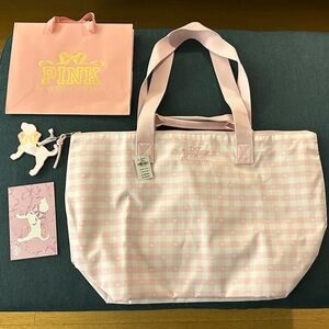 Victoria’s Secret PINK LoveShackFancy Gingham Tote Bag